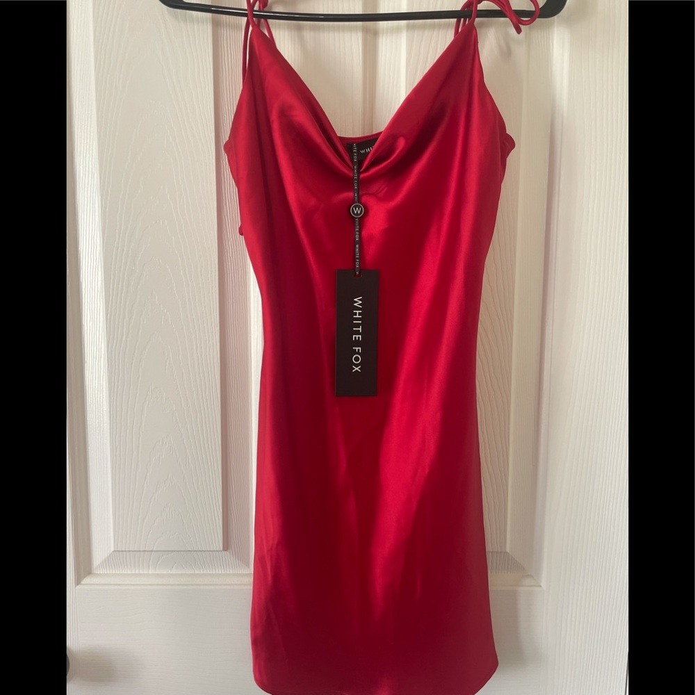 White fox modern romance mini dress